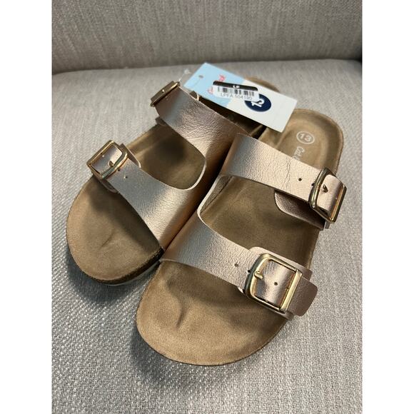 NWT Girls Cat & Jack Rose Gold Drew Sandals - Size 13 - Picture 1 of 4